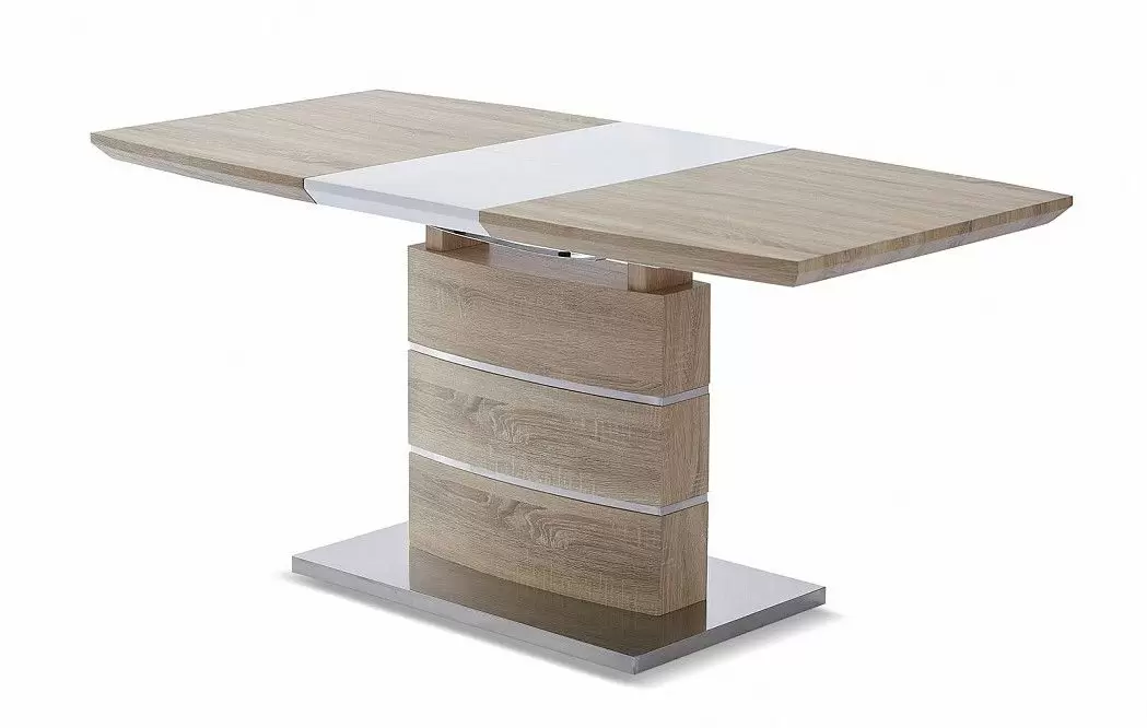 Стол раскладной Verona (120), светлый дуб/белый матовый