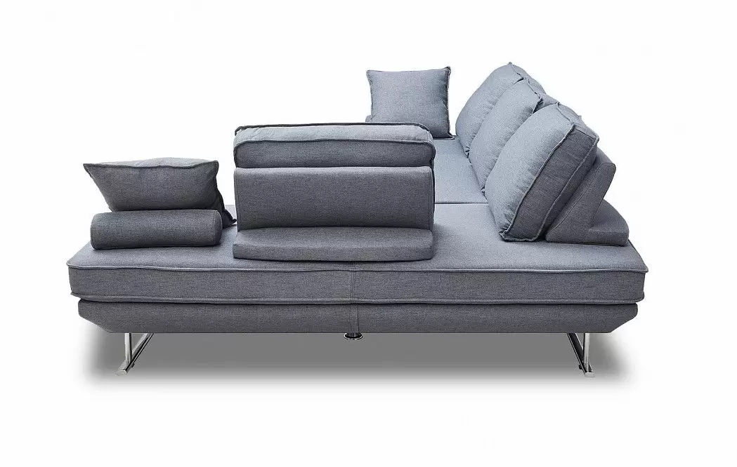 Диван-трансформер Bergamo угловой, серый - фото 9