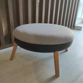 Кресло и пуф Cherry, серый