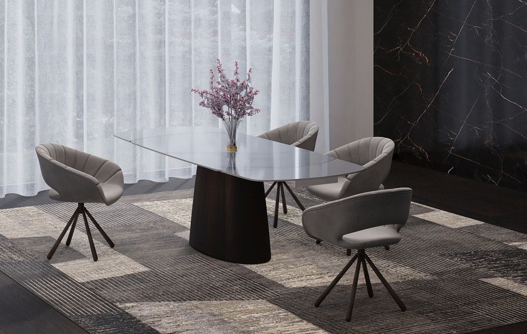 Стул Alessa, серый/бронза - фото 3