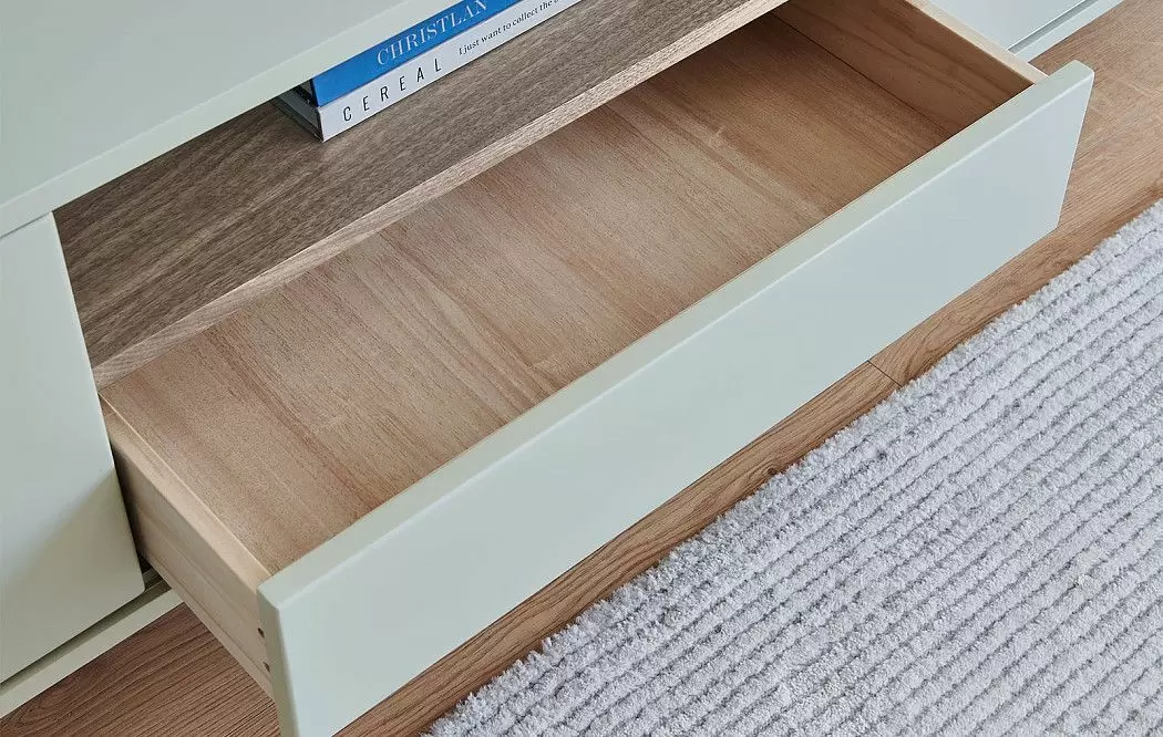 ТВ Тумба Tilda, светло-серый/орех - фото 4