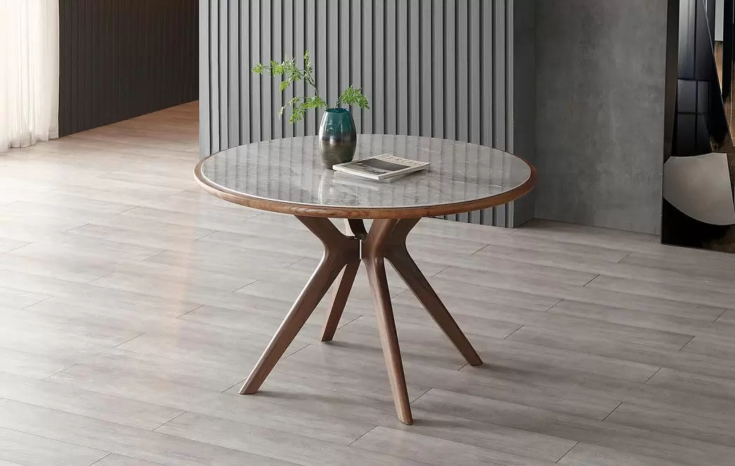 Стол Tango 120, серая керамика/орех - фото 4