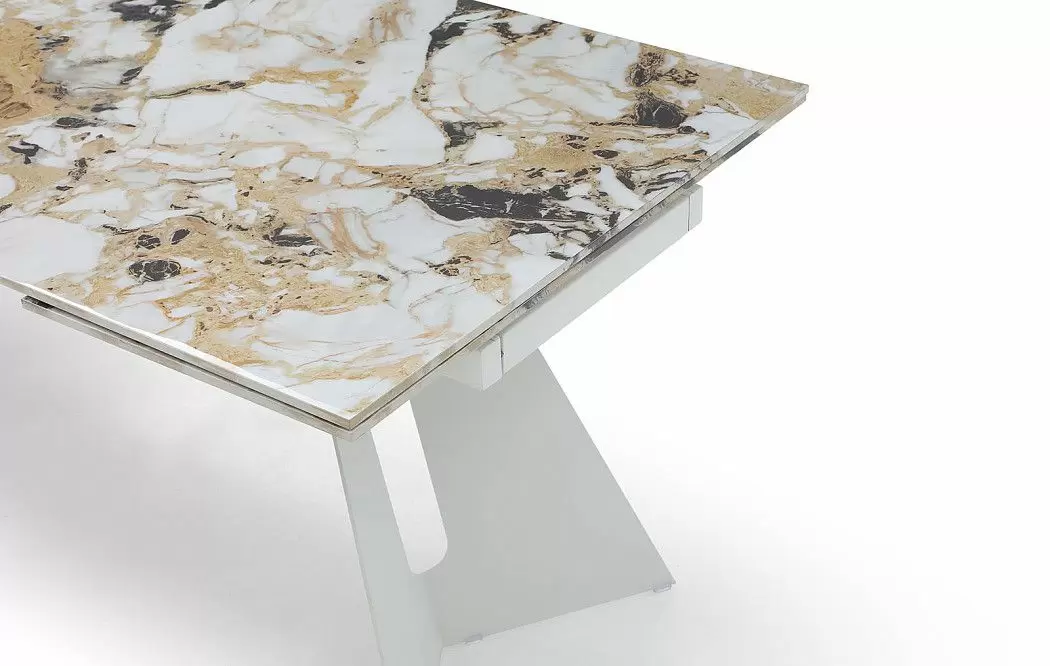 Стол раскладной Monte Carlo 180-270, светлая керамика/белый - фото 7