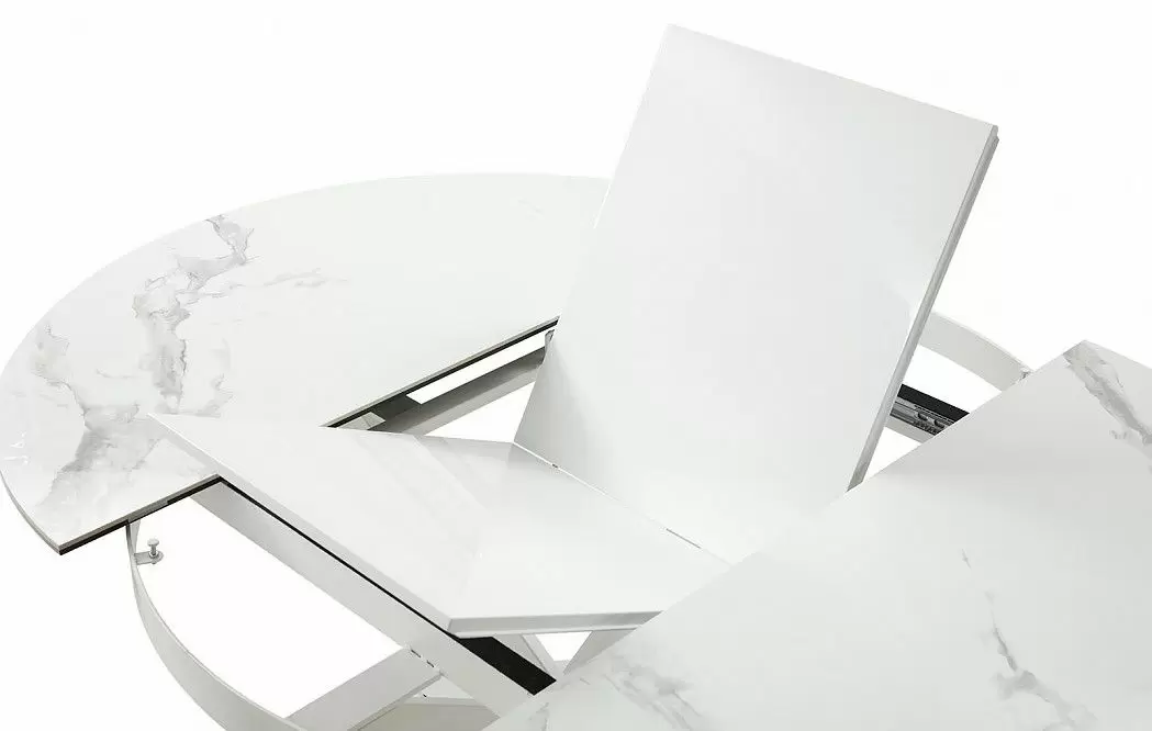 Стол раскладной Diona 120-170, керамика "каррарский мрамор" - фото 8