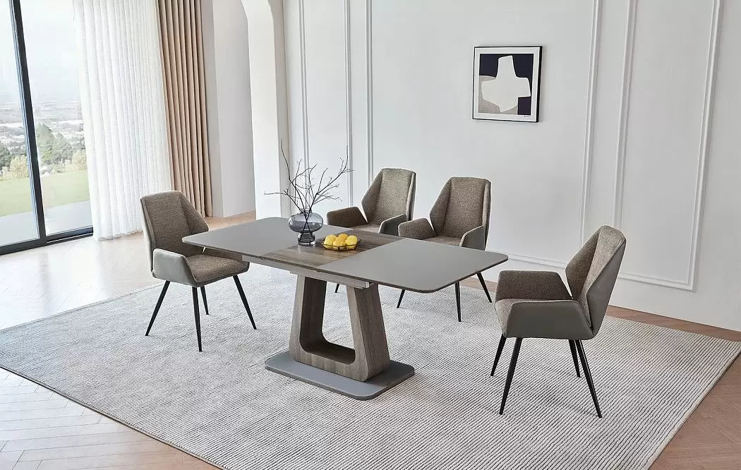 Стол раскладной Rosanna 120-160, серый - фото 2