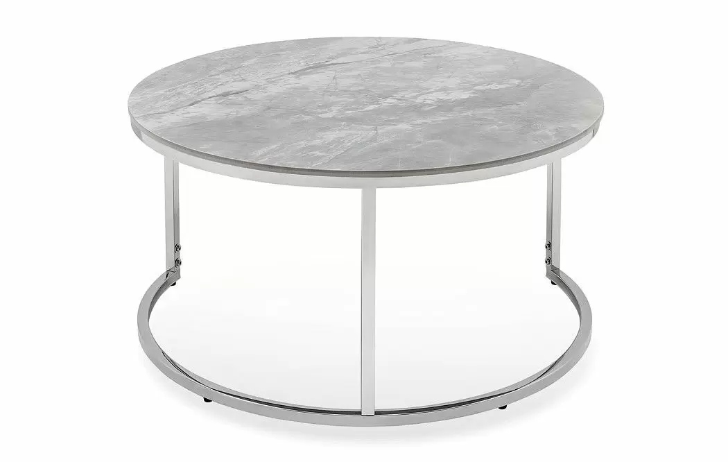 Набор из 2-х столов журнальных Nocturne, серая керамика/серебро - фото 6