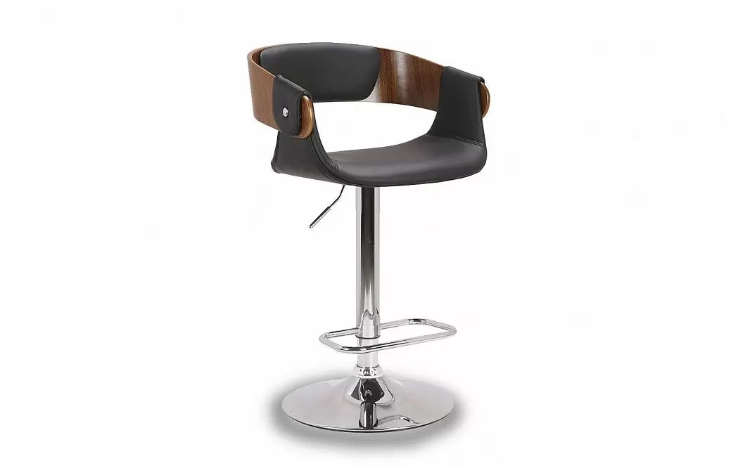 Стул барный Retro Bar, черный/орех