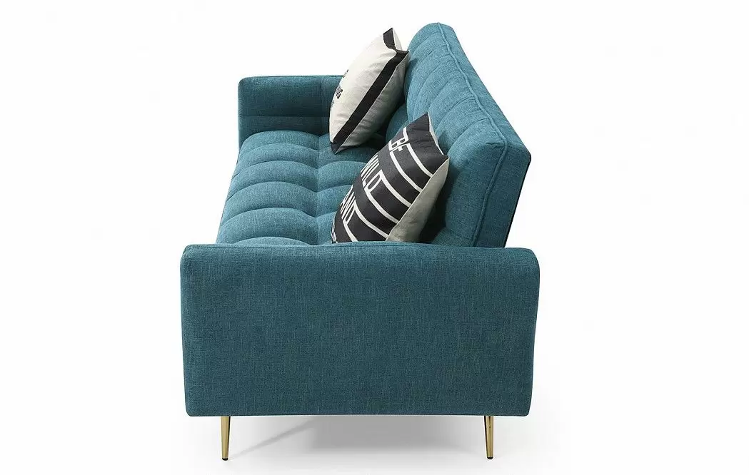 Диван-кровать Madrid, синий/золотые ножки - фото 10