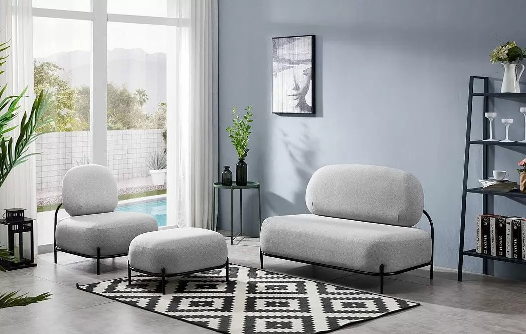 Комплект мягкой мебели Angelina, светло-серый