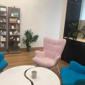 Кресло с оттоманкой Contour, желто-зеленый