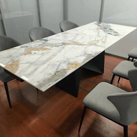 Стол Portofino Black + 4 стула Jess