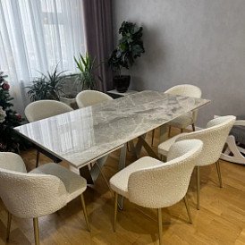 Стол Santorini + 4 стула Ornella
