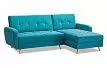 Диван-кровать Riviera угловой правый + оттоманка, бирюзовый цвет