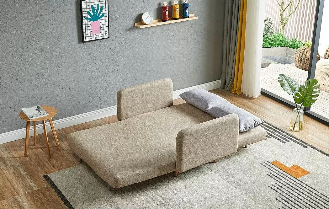 Диван-кровать Cardiff, бежевый/лаванда меланж - фото 2