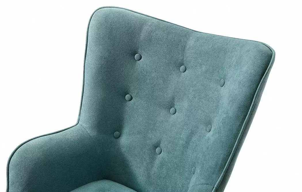 Кресло и оттоманка Hygge, темно-бирюзовый/орех - фото 8