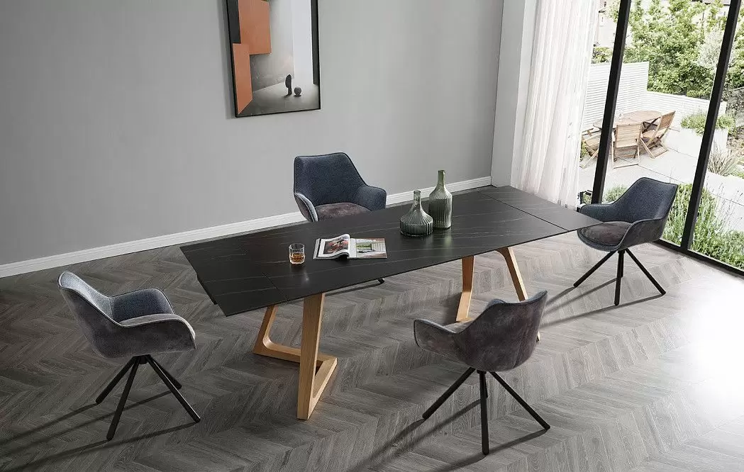 Стол раскладной Sorrento 180-240, черная керамика/ясень - фото 16