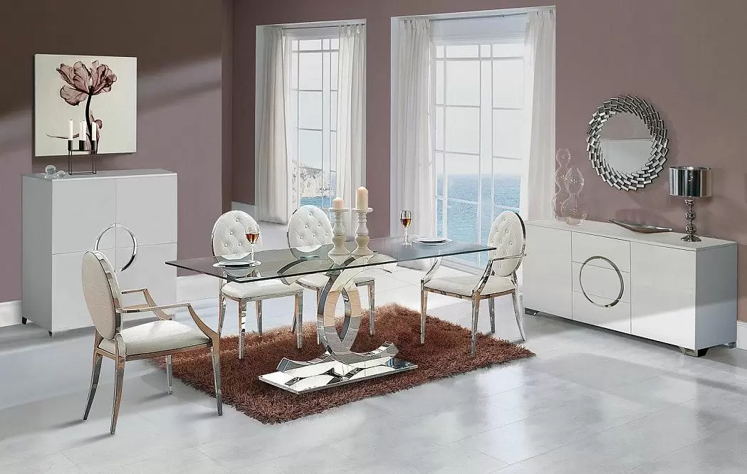 Стол Paris + 4 белых стула Lisa