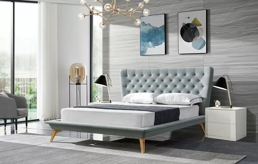 Комплект для спальни Bohemia, серый/белый