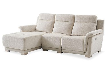 Диван-реклайнер Jonathan угловой (левый), бежевый