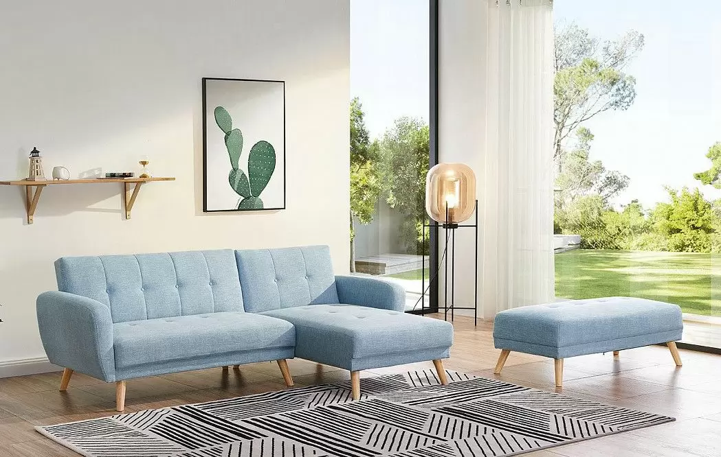 Диван-кровать Christy угловой (правый), голубой