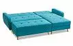 Диван-кровать Riviera угловой правый + оттоманка, бирюзовый цвет