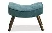 Кресло и оттоманка Hygge, темно-бирюзовый/орех