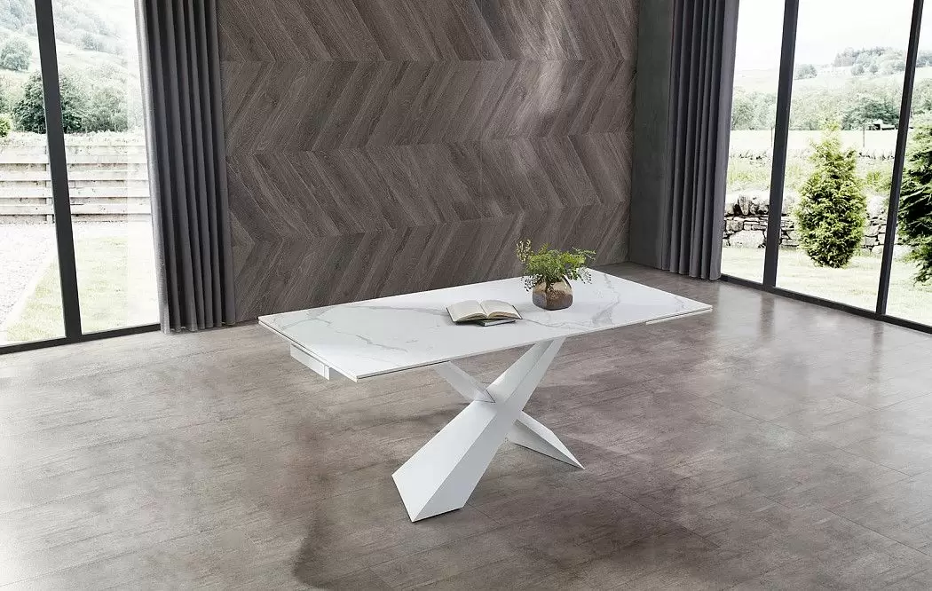 Стол раскладной Savoy 180-240, белая керамика - фото 14