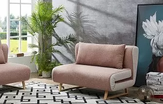 Диван-кровать Rosy 2-х местный, коралловый