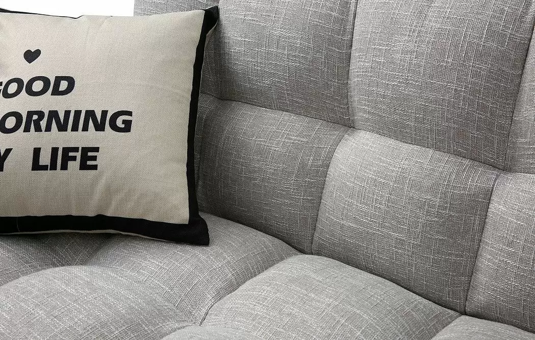 Диван-кровать Madrid, светло-серый/золотые ножки - фото 7