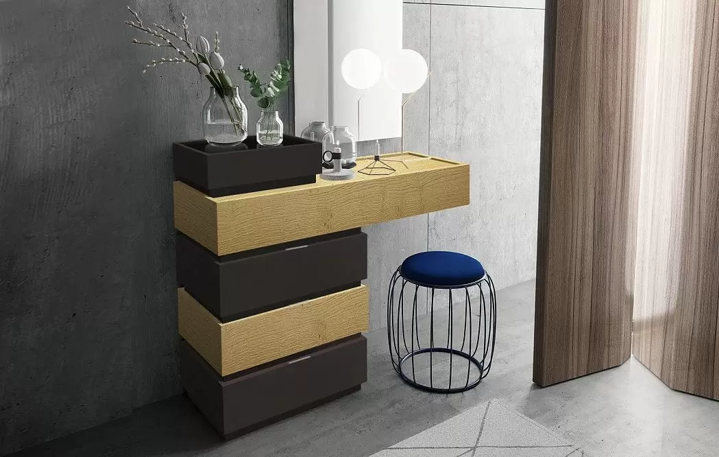 Комплект из кровати Kuffert Class 180x200 и 2х тумб Top, дуб/графит - фото 12