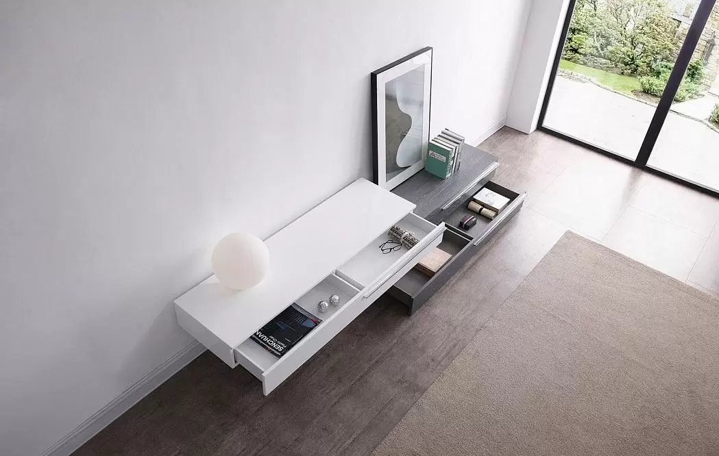 Тумба TV Arrow, белый/серый - фото 4