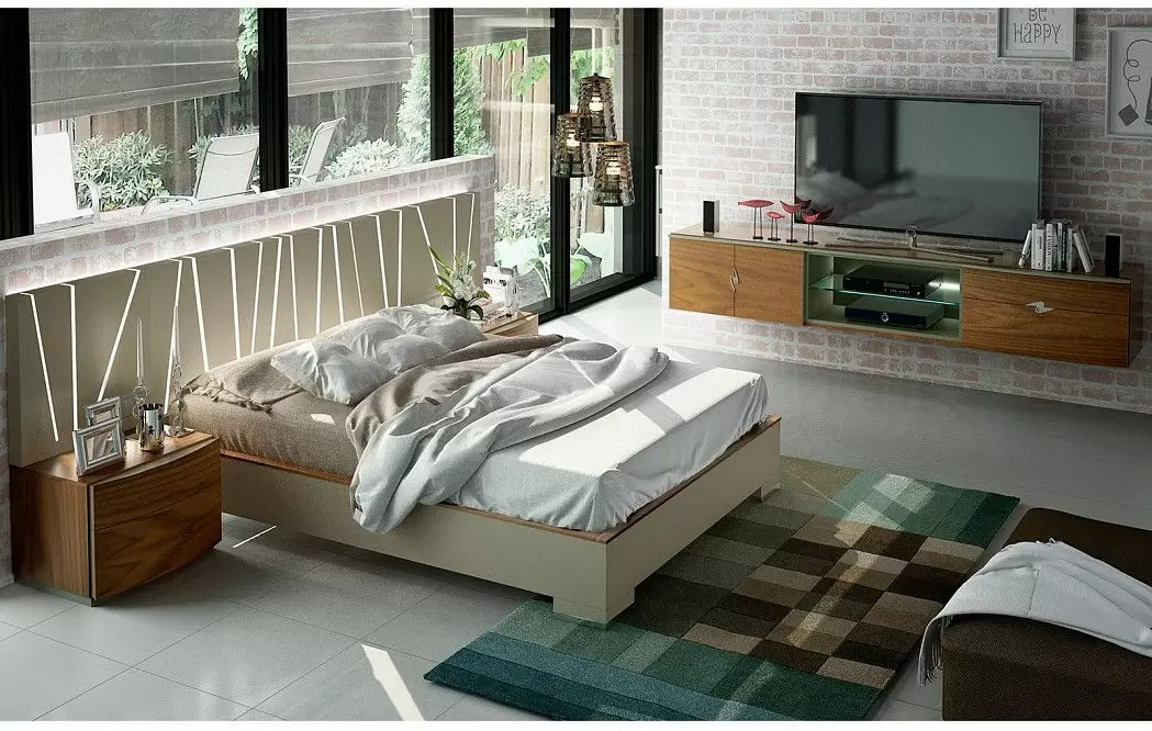 Кровать (Композиция 1) c подъемным механизмом, матовый камень - фото 4