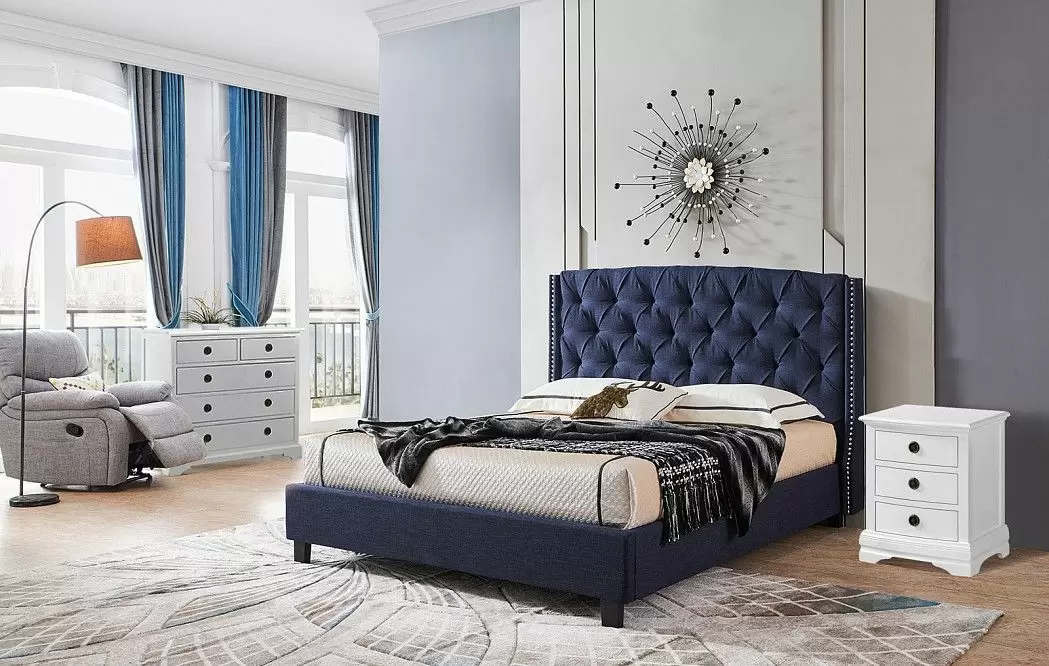 Кровать Evita Grand 160x200 (с подъемным механизмом), темно-синий - фото 12