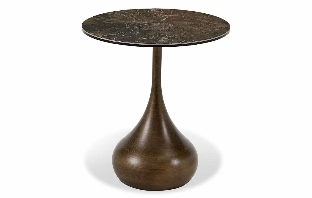 Стол журнальный Reggio (50), камень мокко/бронза - фото 4