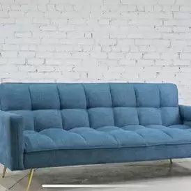 Диван-кровать Madrid, желтый/золотые ножки