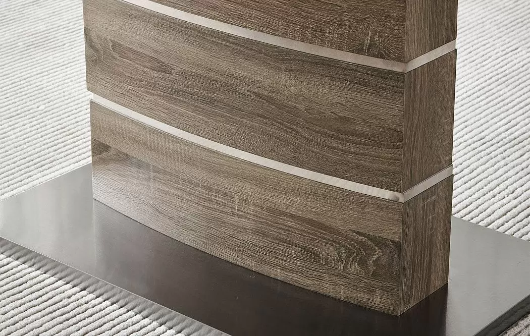 Стол раскладной Arioso Glass (120), белый/дуб - фото 8