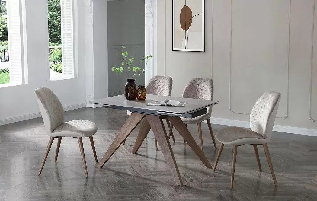 Стол Valencia + 4 бежевых стула Berta - фото 2