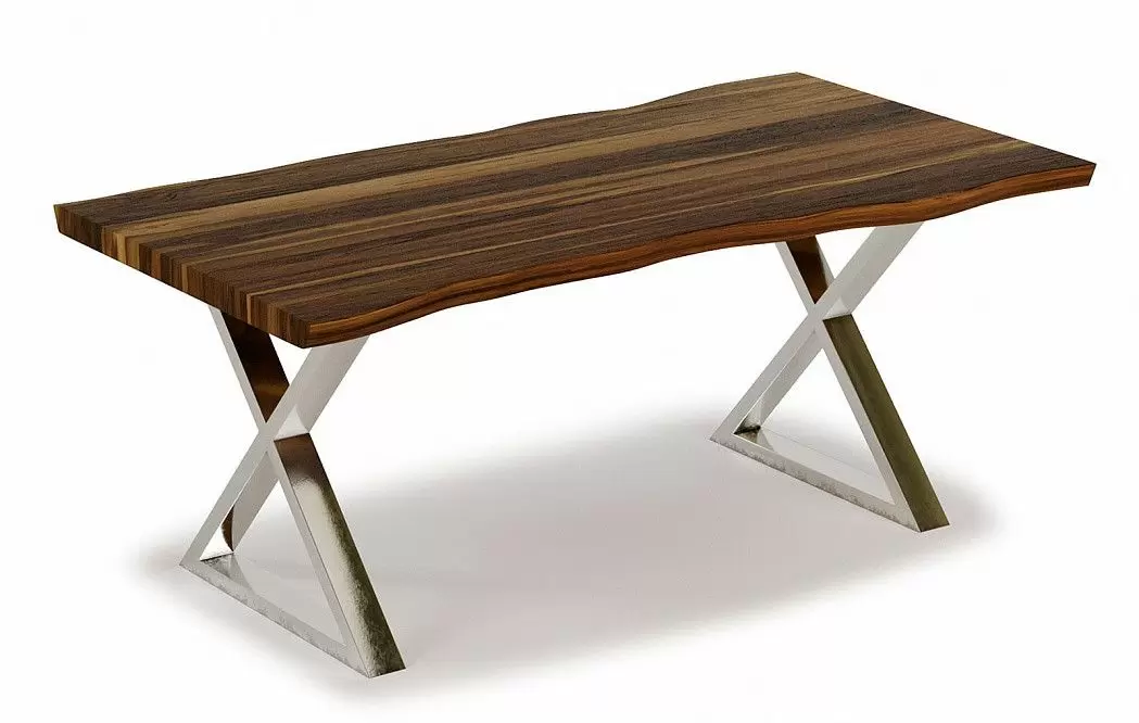 Стол Alabama (180) из слэба, шишам/сталь