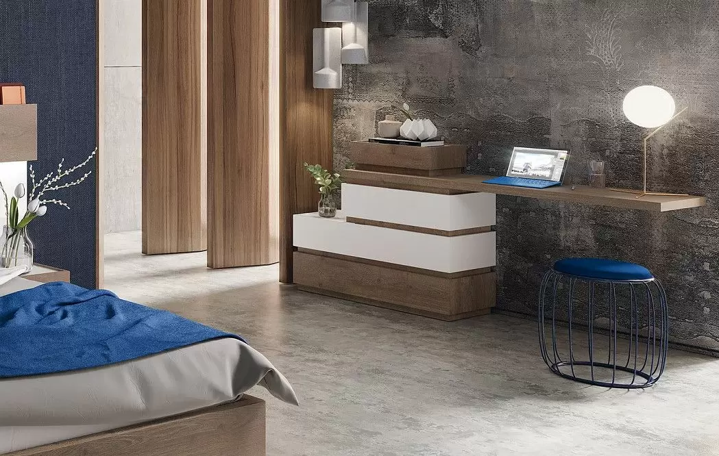 Комплект из кровати Print Inglete 180x200 и 2х тумб Top, дуб/белый - фото 18