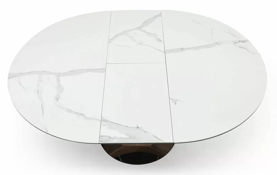 Стол раскладной Daisy 130-170, белая керамика/орех - фото 13