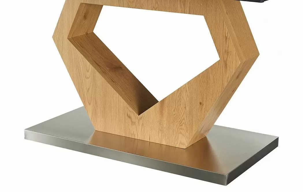 Стол раскладной Diamond 160-200, белый/дуб - фото 7