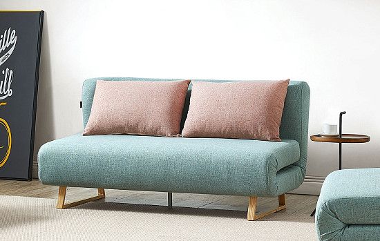 Диван-кровать Rosy 3-х местный, мята/коралловый