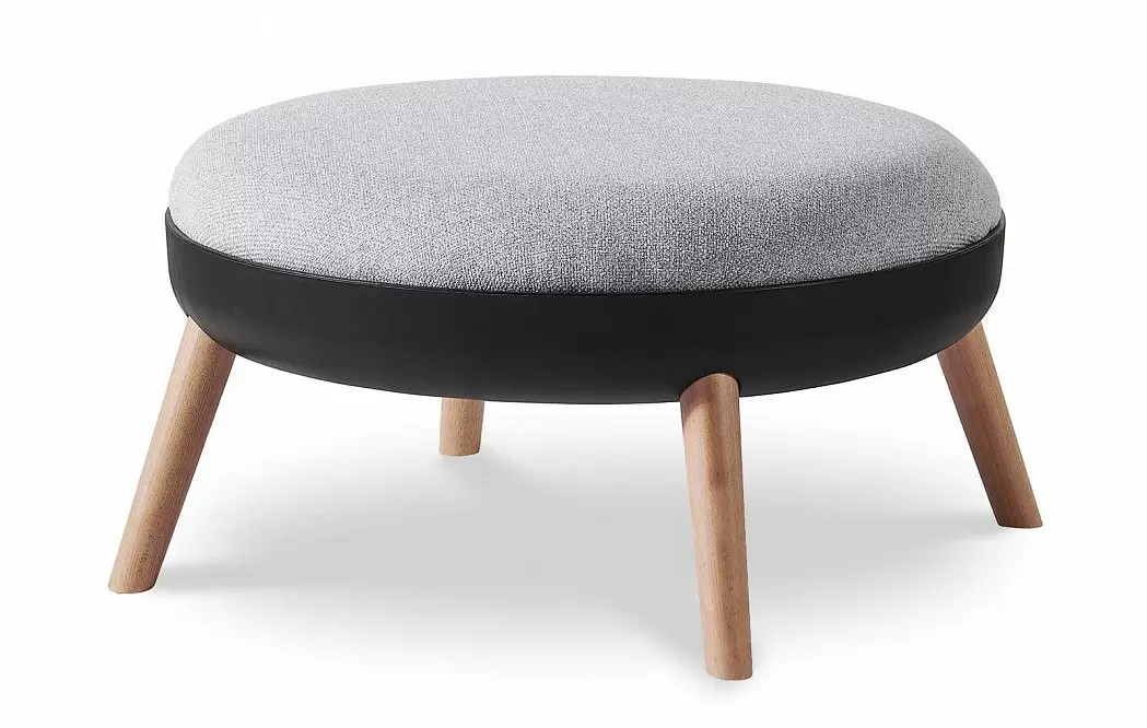 Кресло и пуф Cherry, серый - фото 9