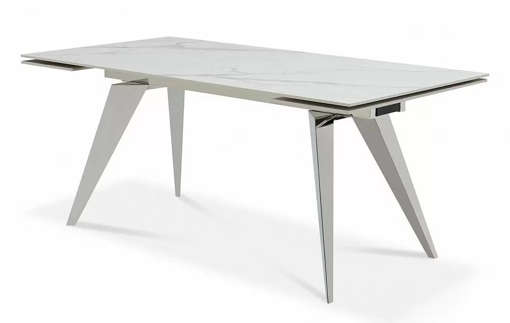 Стол раскладной Ramses 180-250, белый мрамор/хром - фото 10