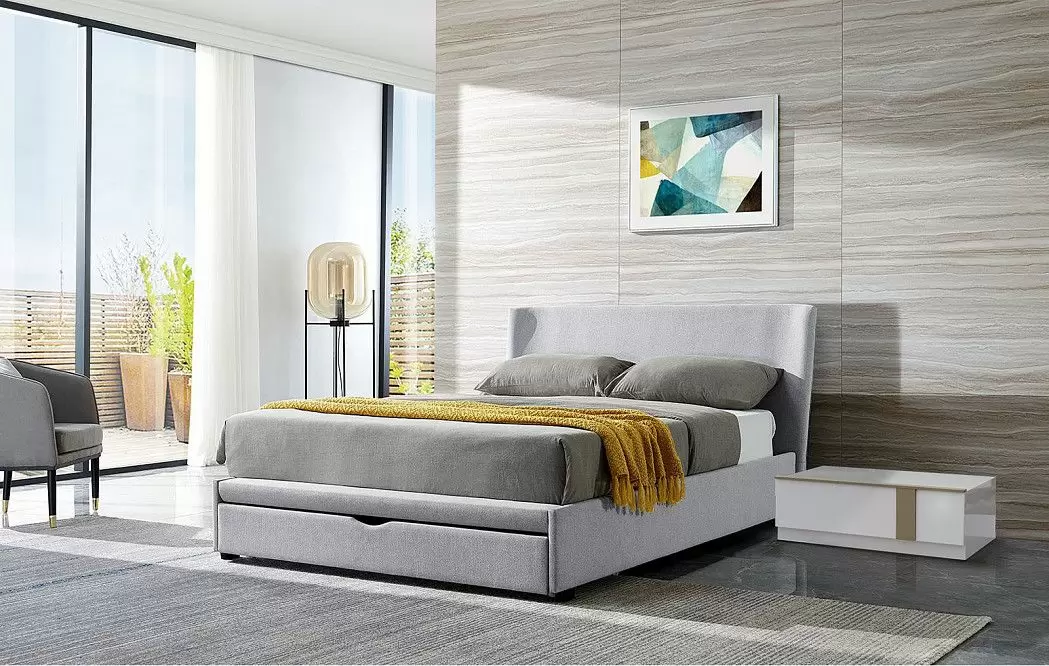 Кровать с выдвижным ящиком Minneapolis, серый - фото 6