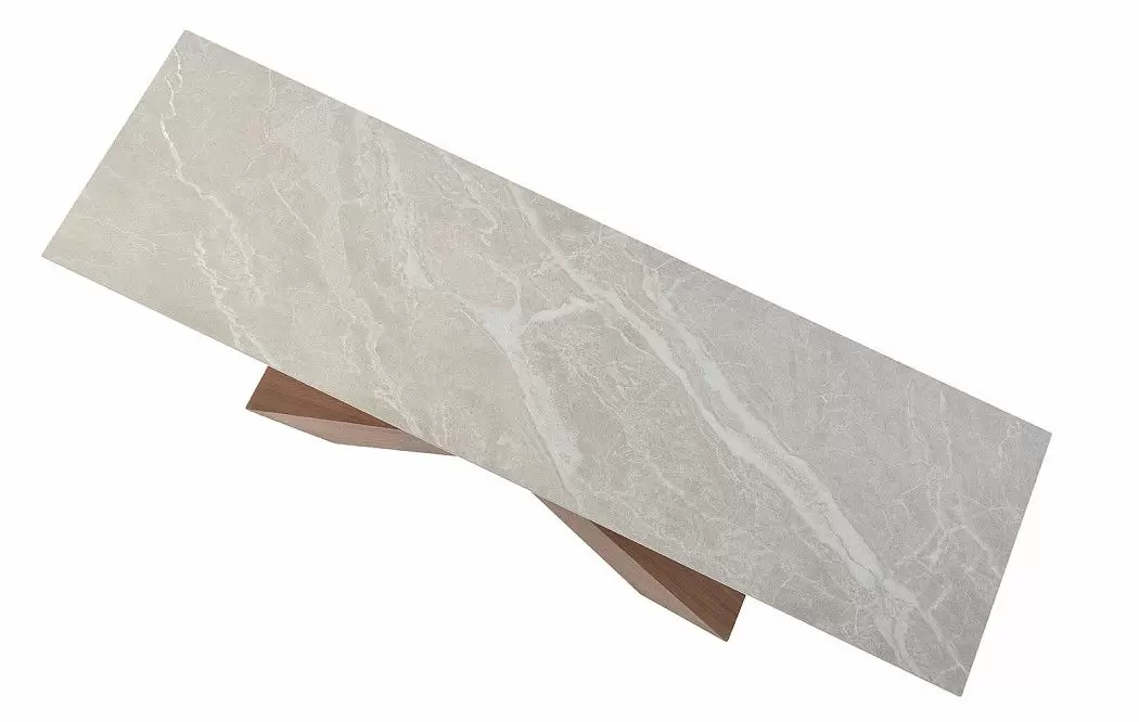 Консоль Fiord (140), серая керамика/орех - фото 4