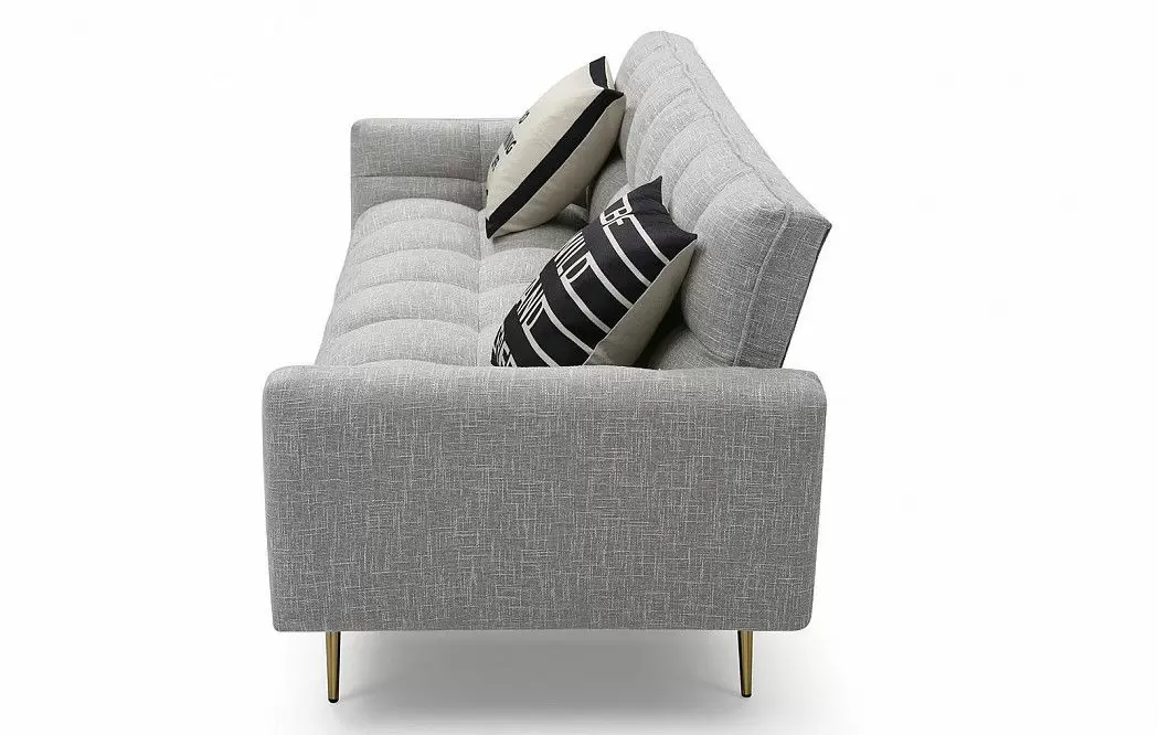 Диван-кровать Madrid, светло-серый/золотые ножки - фото 10