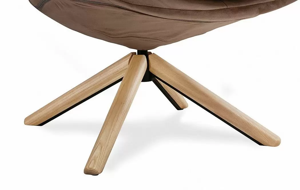 Кресло и оттоманка в стиле Husk, коричневый - фото 8