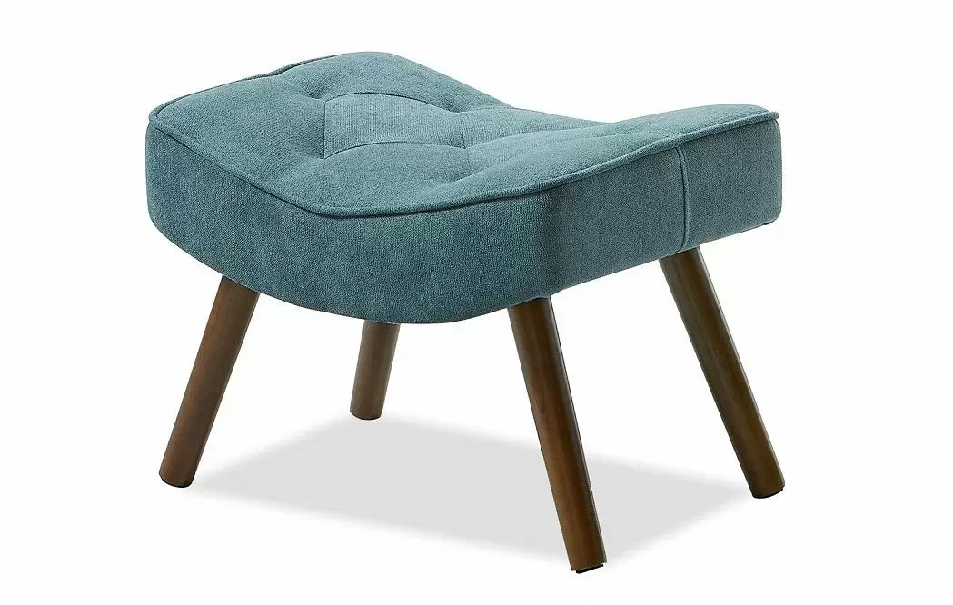 Кресло и оттоманка Hygge, темно-бирюзовый/орех - фото 10