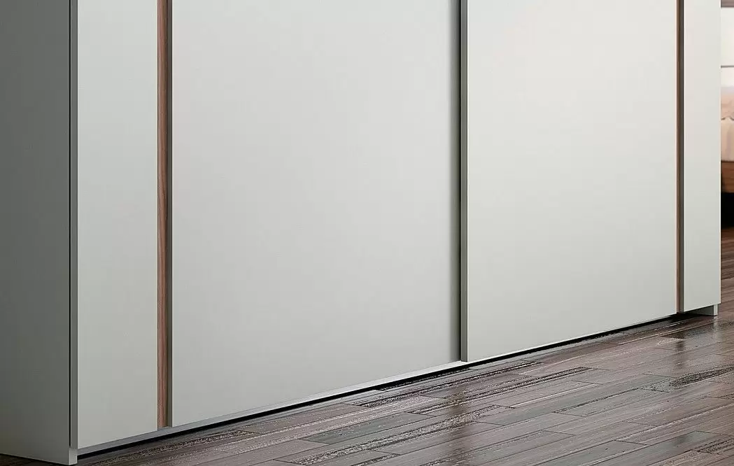 Шкаф ONE с 2 раздвижными дверями 195 H240, каменный/орех (YM505) - фото 2